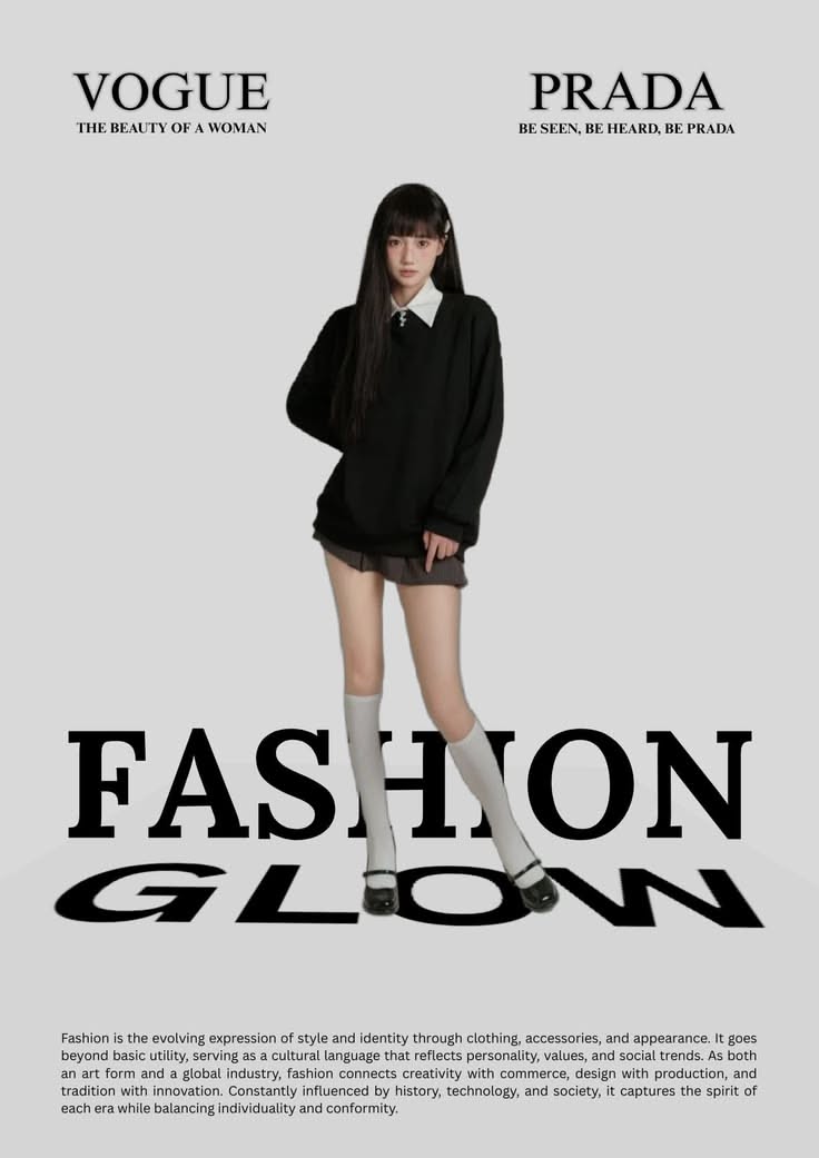 033 - Bìa Vogue Prada phong cách blazer đen