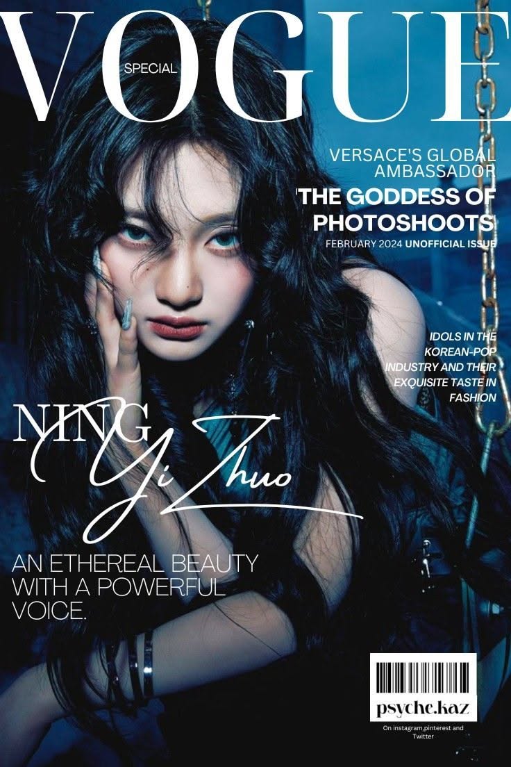055 - Bìa Vogue phong cách gothic tóc đen