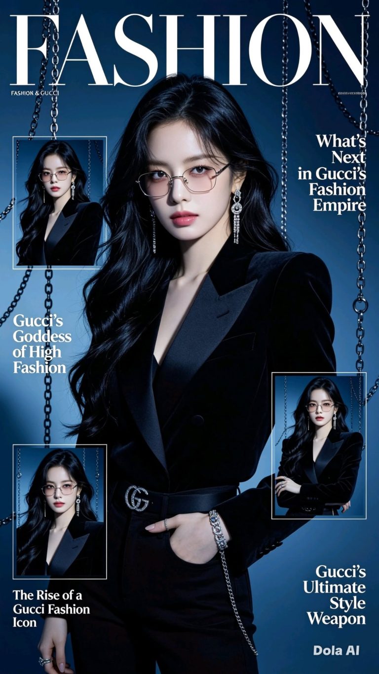 149 - Bìa tạp chí fashion suit đen kính cận