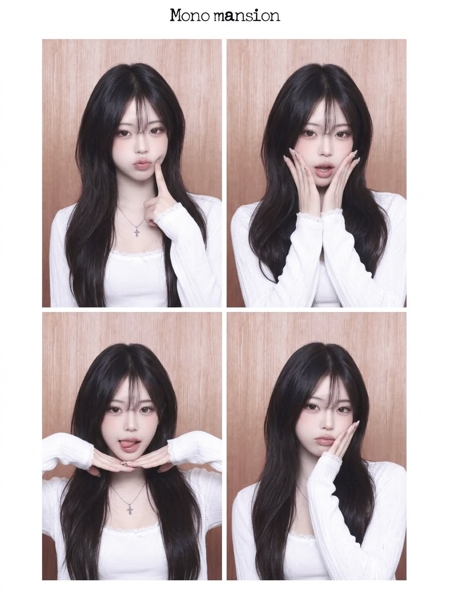 186 - Chân dung beauty tóc đen ngắn với sơ mi trắng