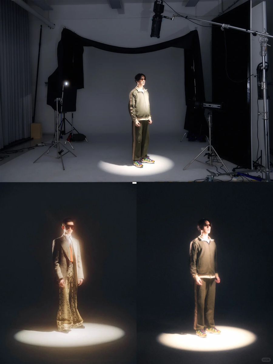 290 - Chân dung người mẫu ánh spotlight trong studio